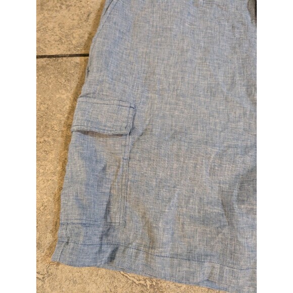 NovaMEN Men’s 38 Grey Linen Cotton Blend Cargo Shorts Lightweight Summer Casual - Picture 5 of 6